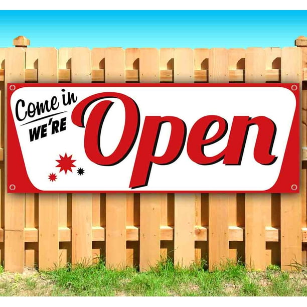 Flag Costume Store Now Open Extra Large 13 Oz Heavy Duty Vinyl Banner Sign with Metal Grommets Flag Costume Store Now Open Extra Large 13 Oz Heavy Duty Vinyl Banner Sign with Metal Grommets